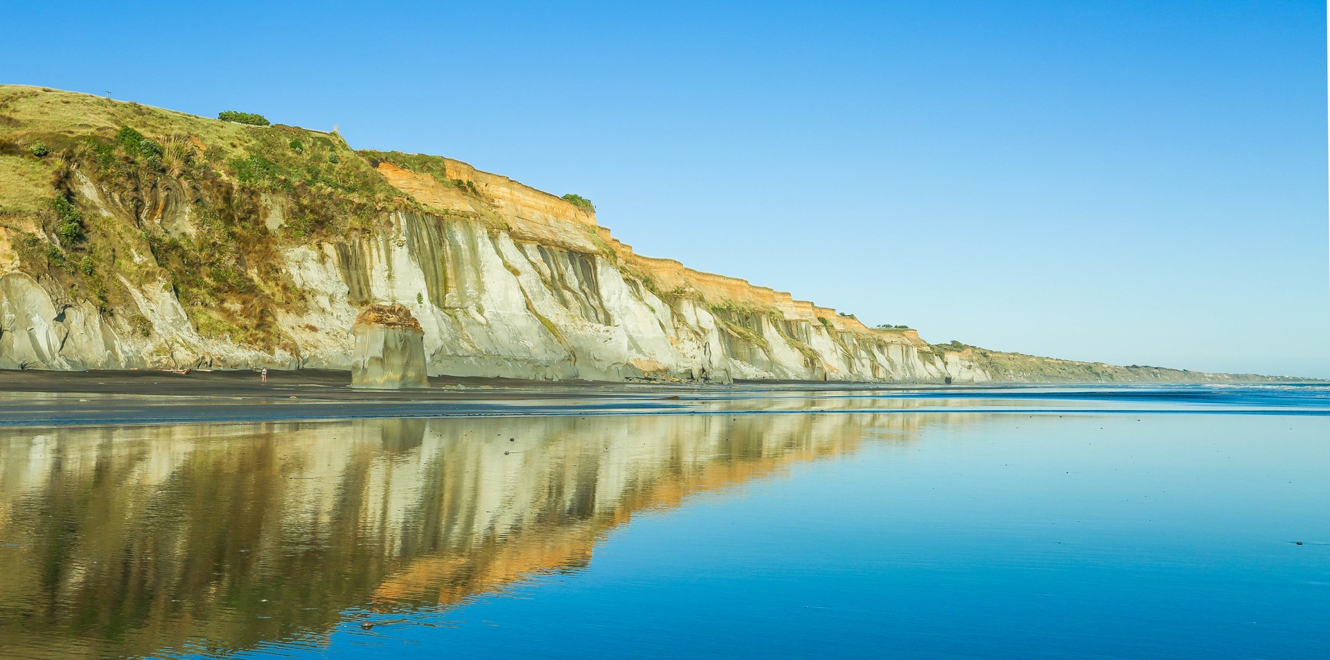 Clay cliffs above Kai Iwi Beach